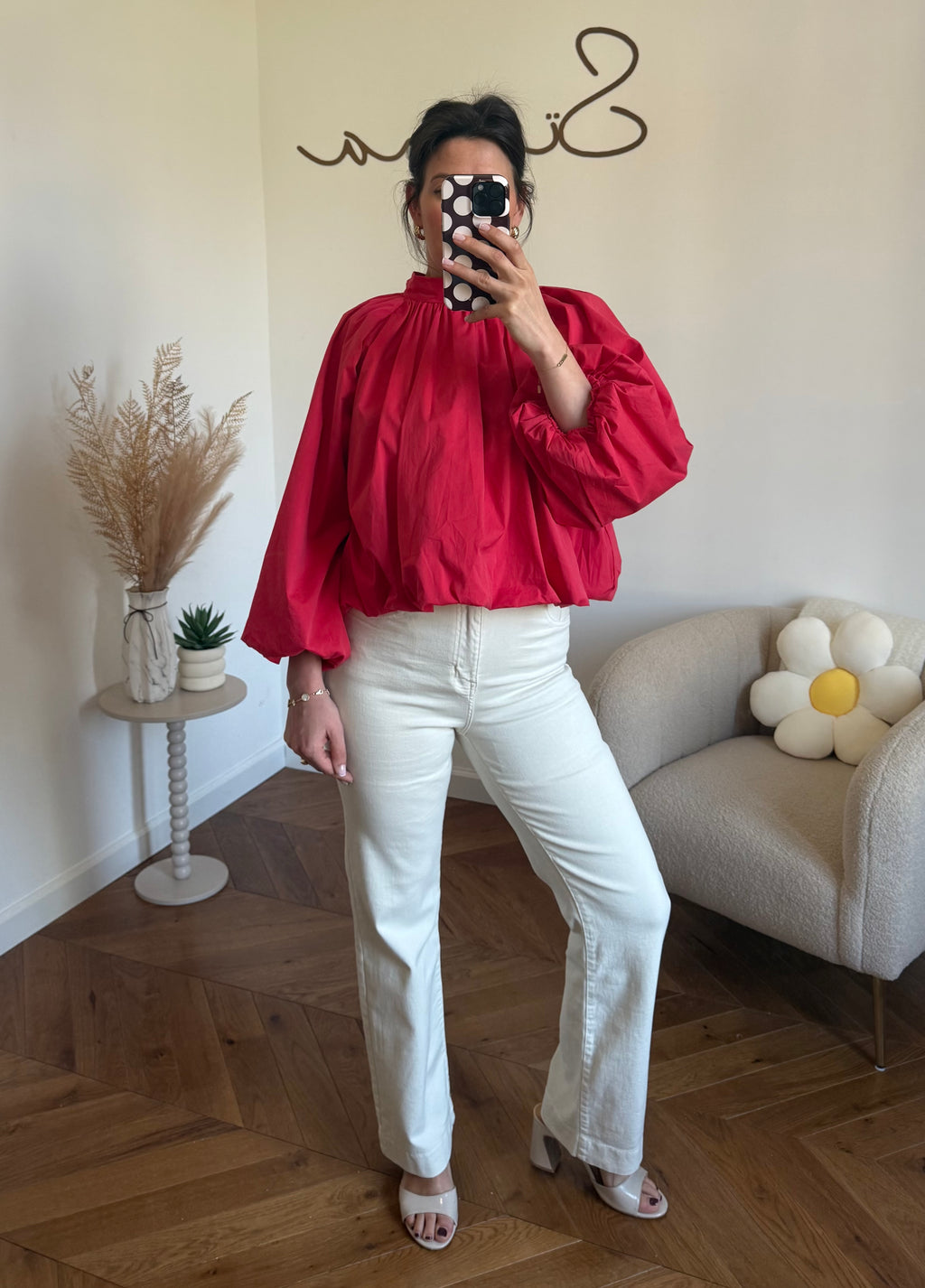 BLOUSE SOLENA – DOS NU ROUGE