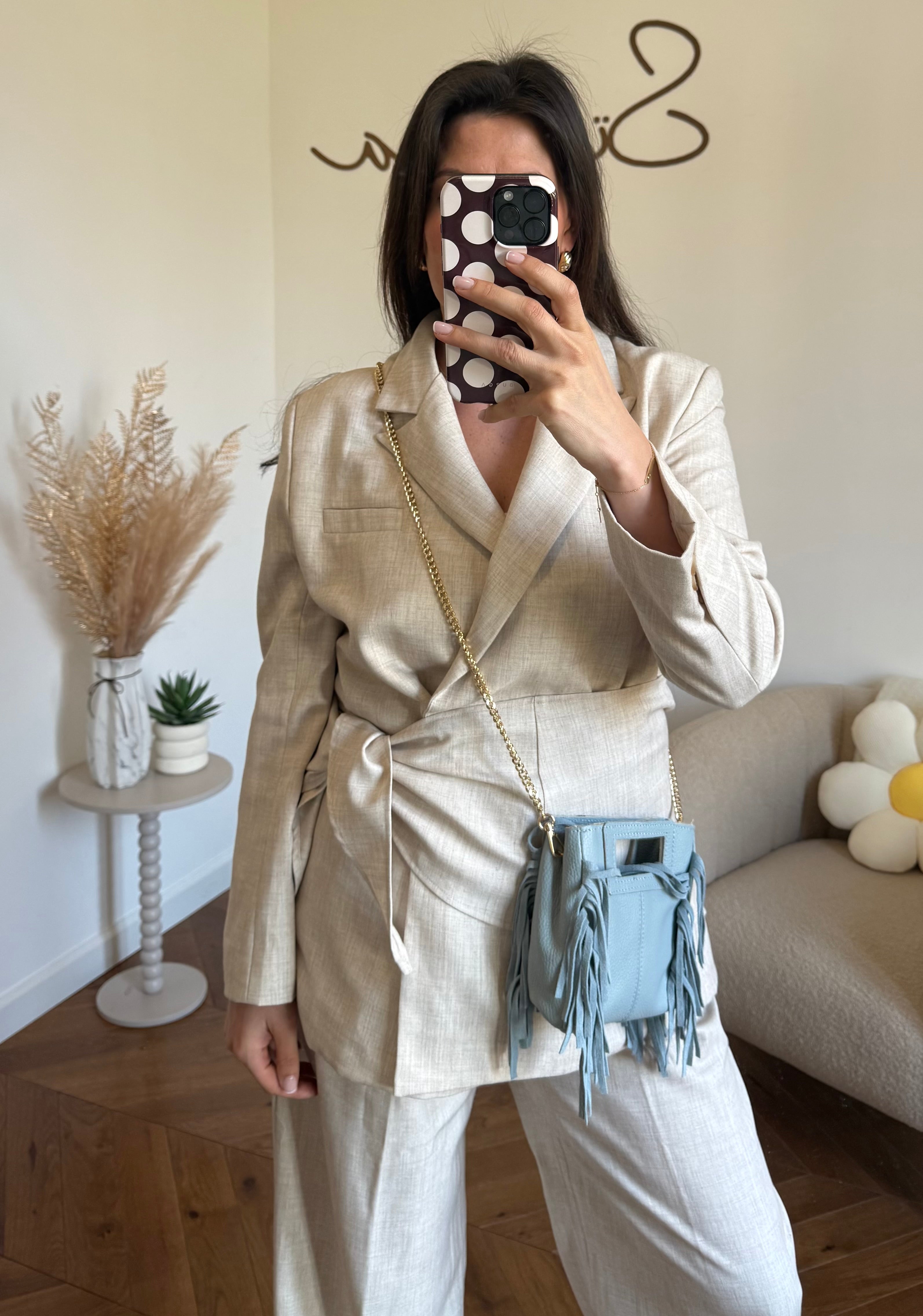 Sac Nola - Cuir Bleu Ciel