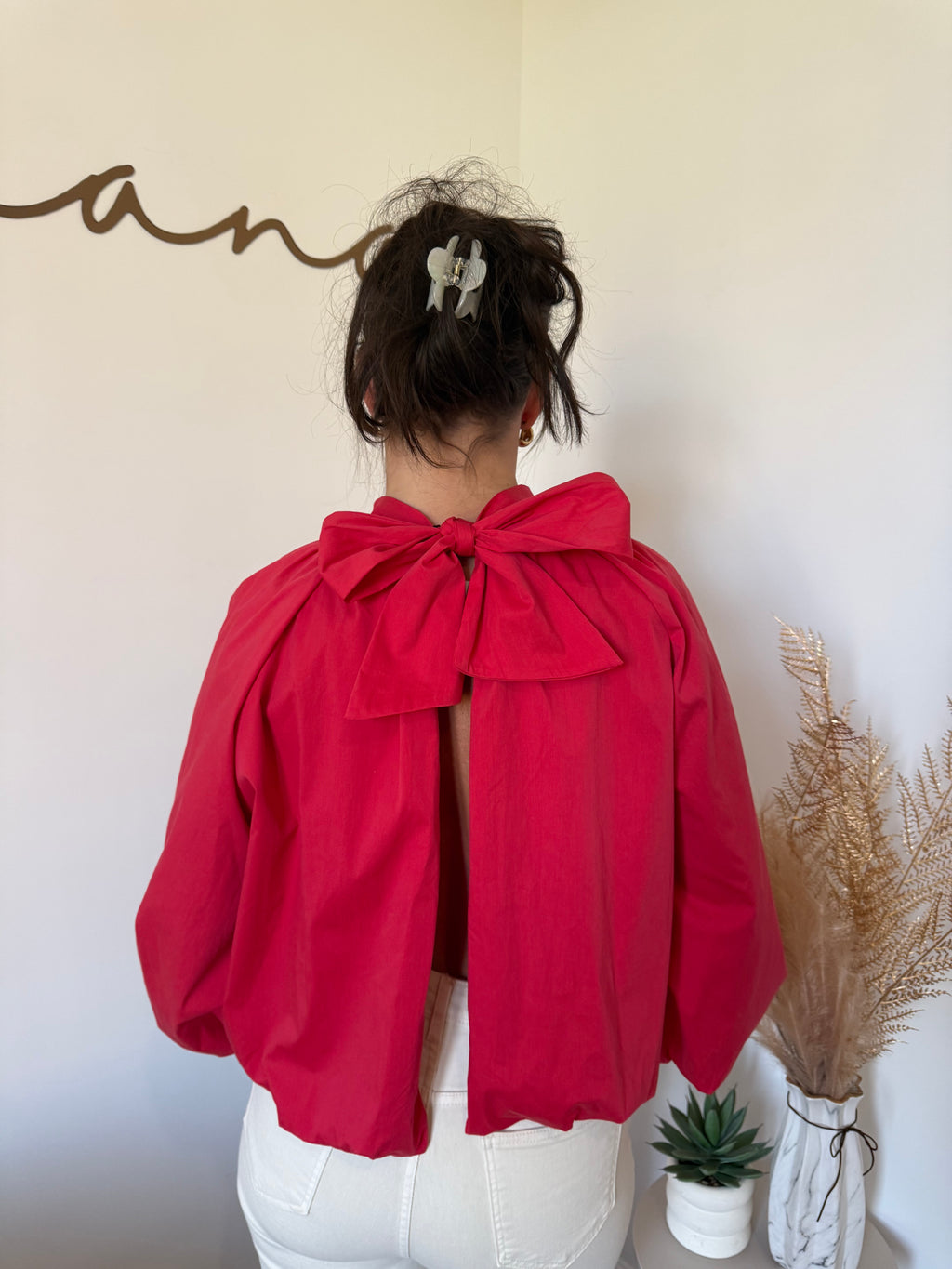BLOUSE SOLENA – DOS NU ROUGE