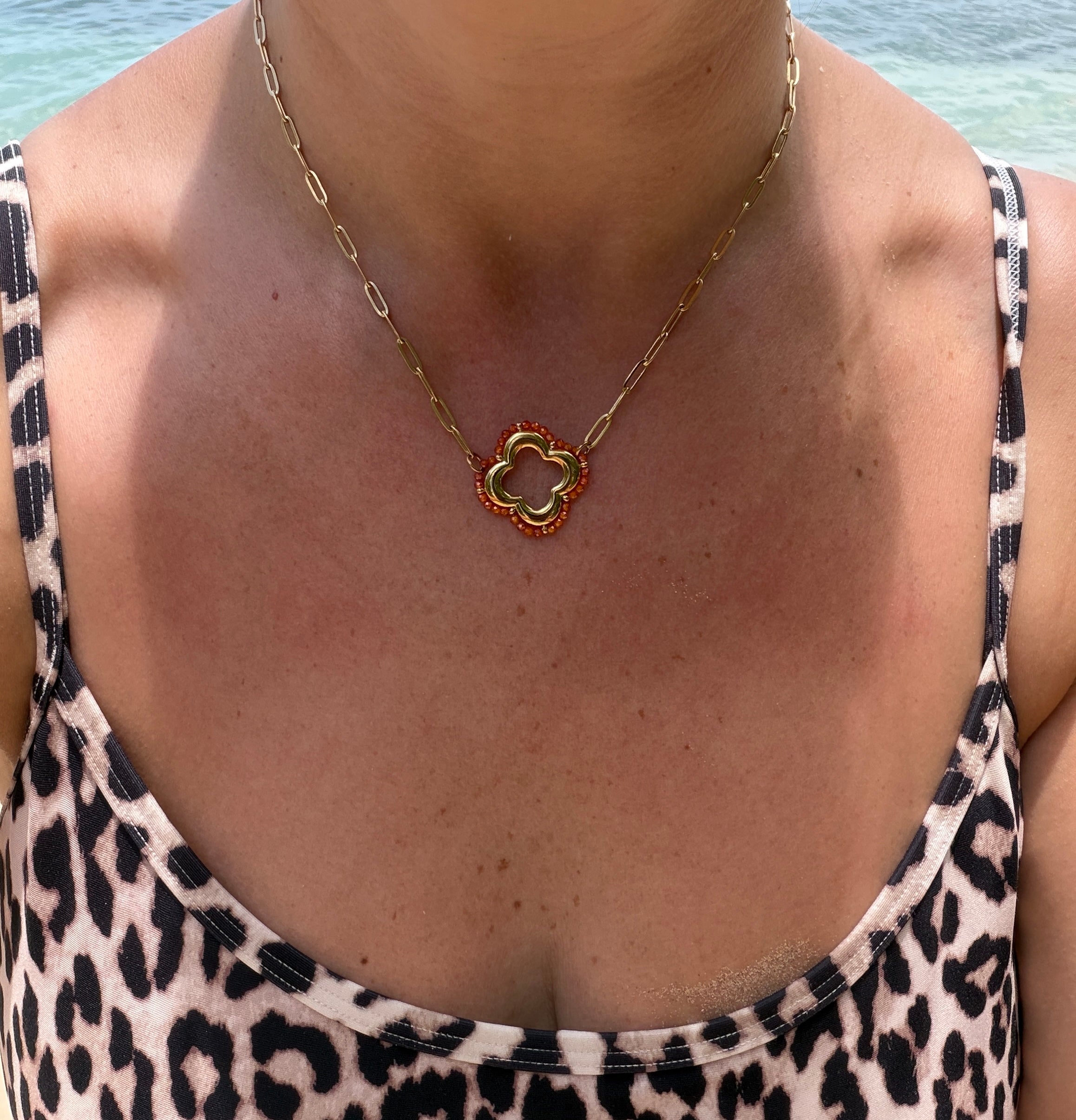 COLLIER AZALÉE ORANGE
