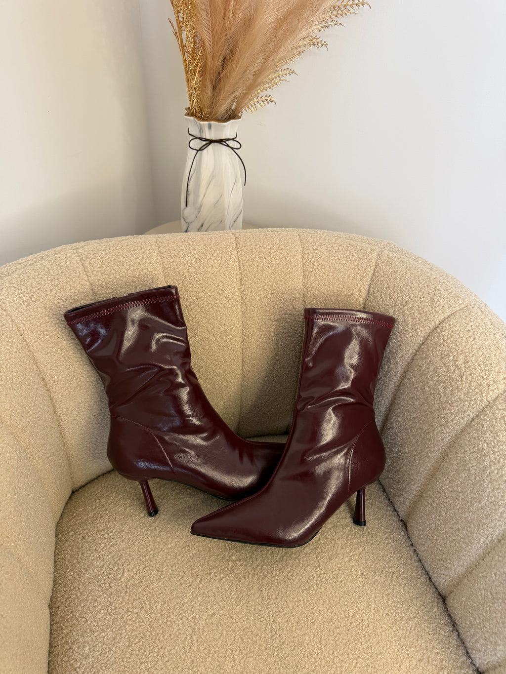 Bottines à talons Kaja - Bordeaux