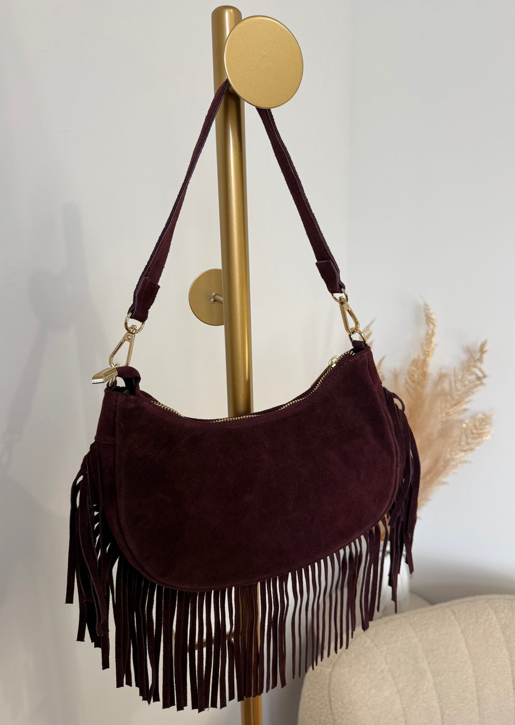 Sac Yeva - Cuir Bordeaux