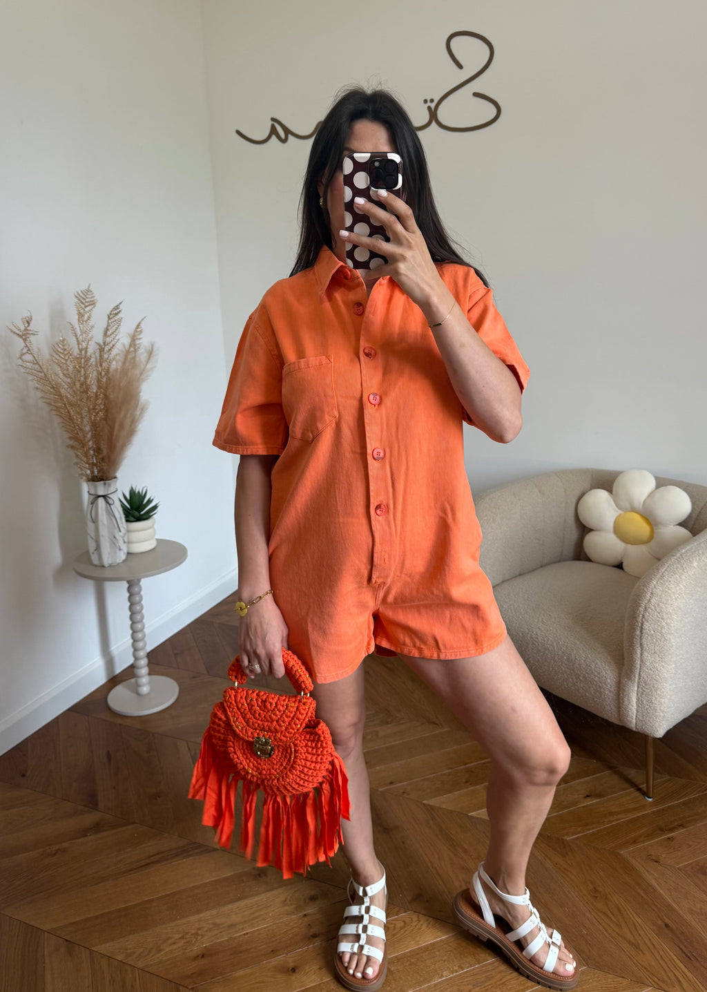 COMBISHORT LÉONA ORANGE