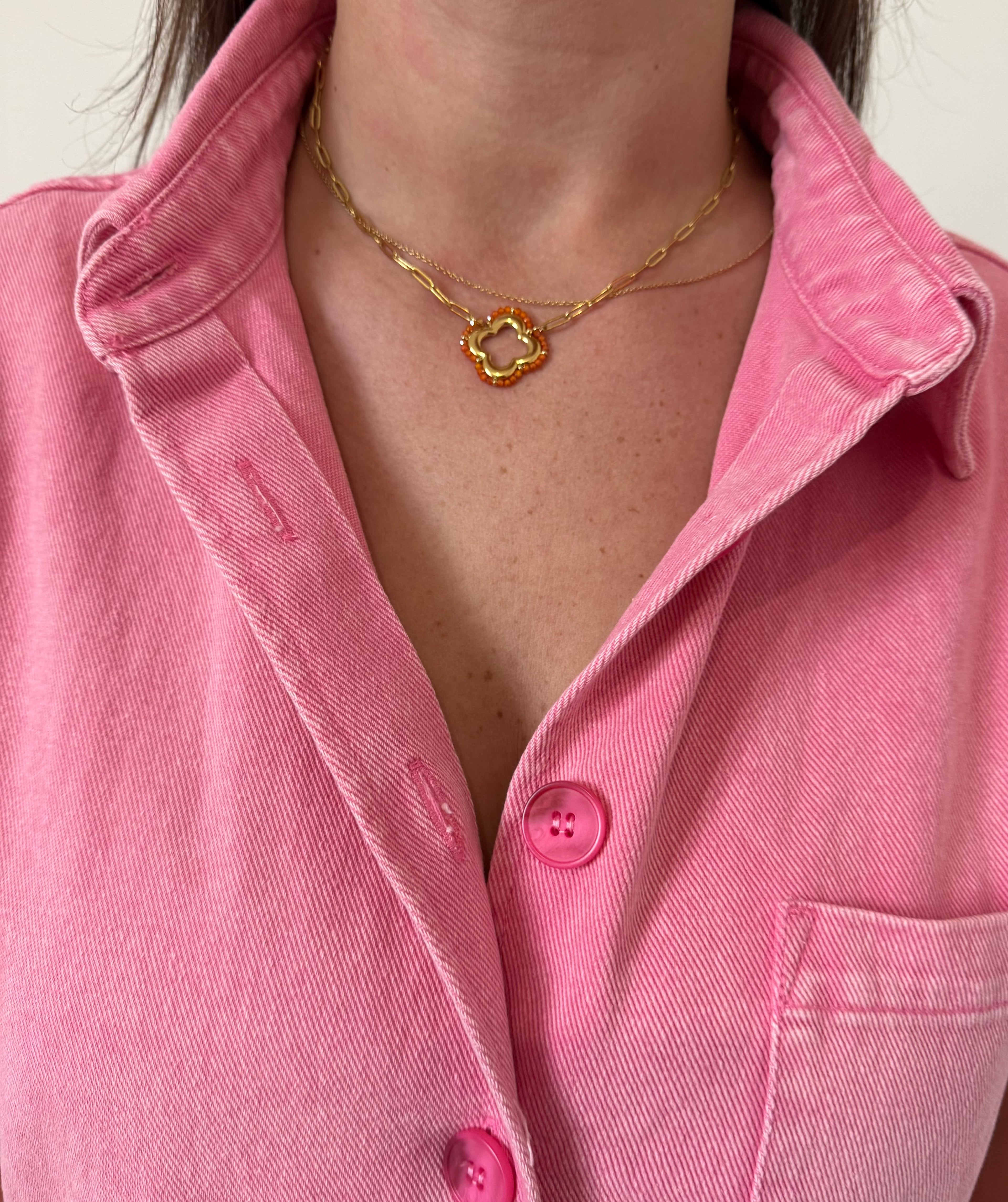 COLLIER AZALÉE ORANGE